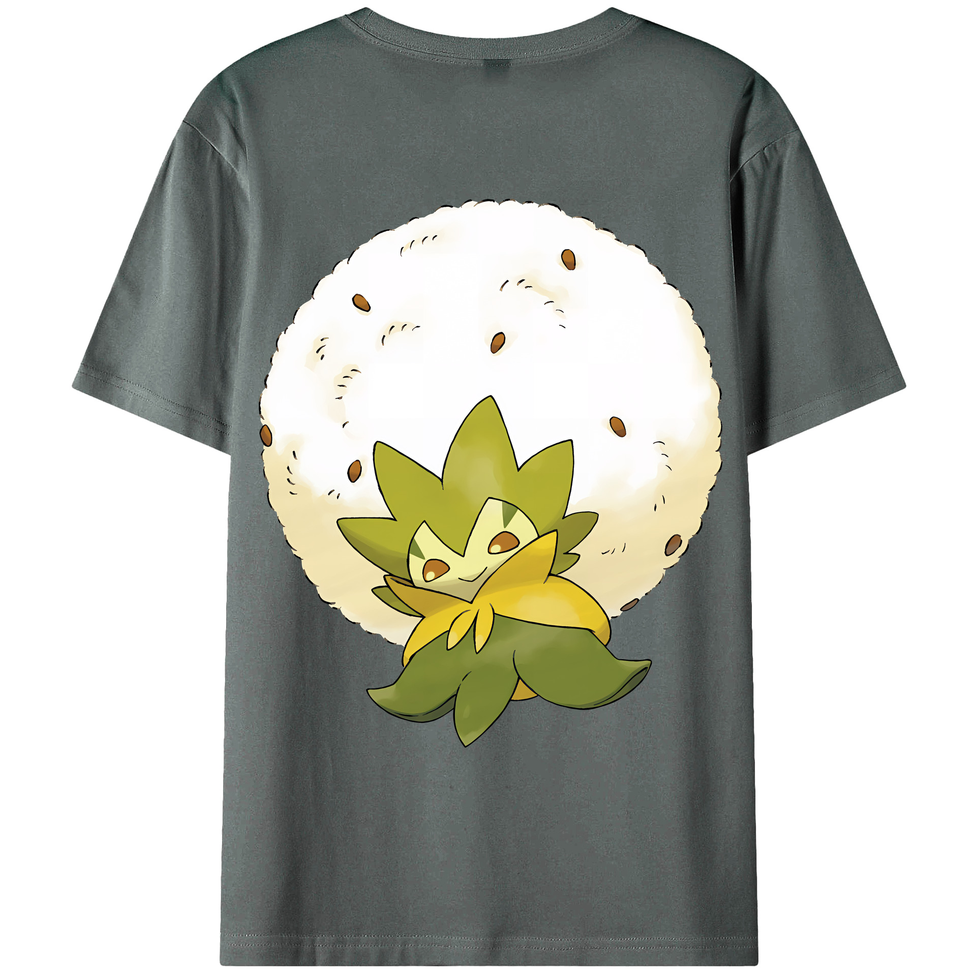 （画像用） ポケットモンスター Pokémon 綿100％ メンズ半袖Tシャツ（バックプリント） 通気性